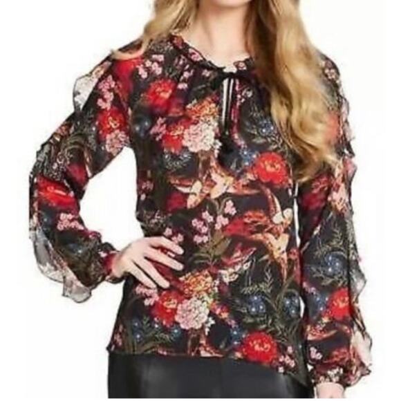 Jessica Simpson Sweet Birds Keilani Floral Blouse - Picture 1 of 10